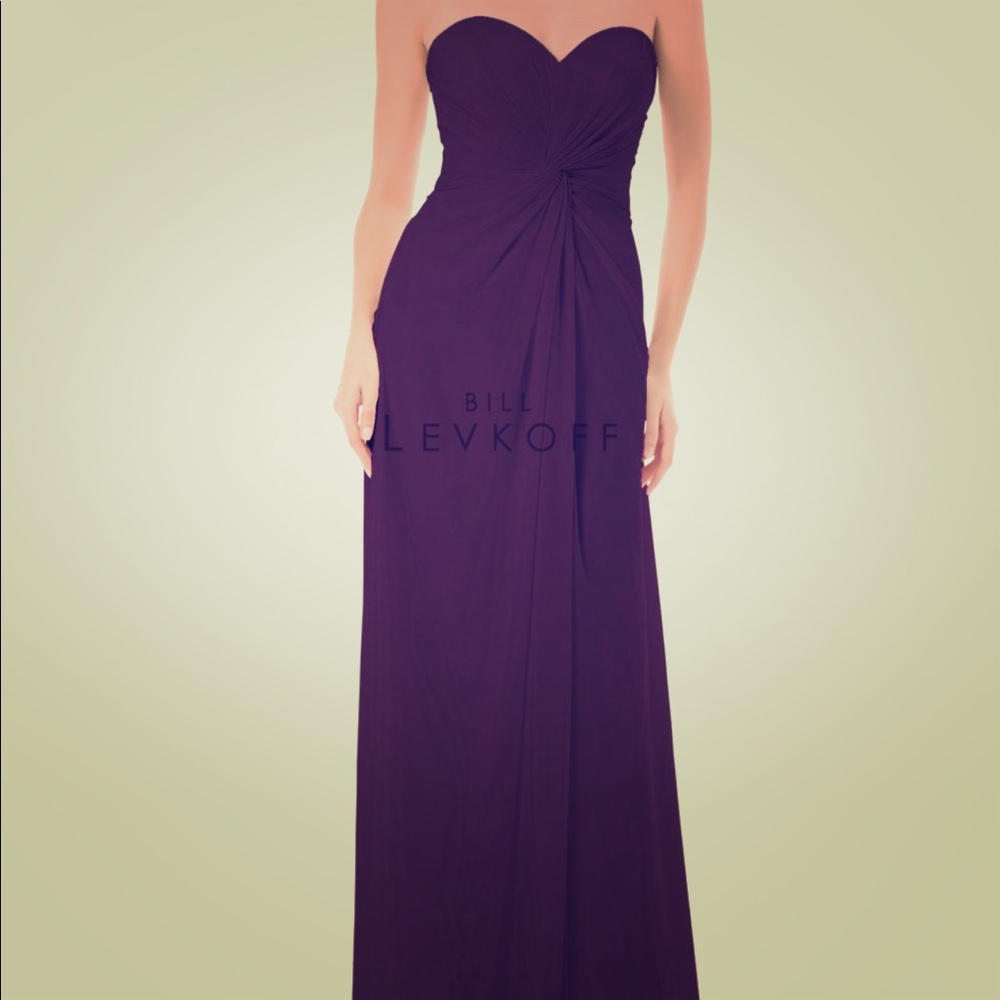 Bill Levkoff Plum Bridesmaids Dress